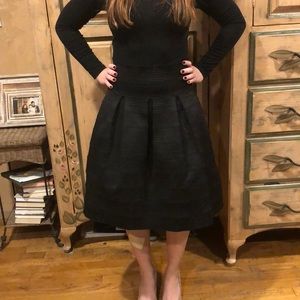 Cupcake high waisted black midi skirt